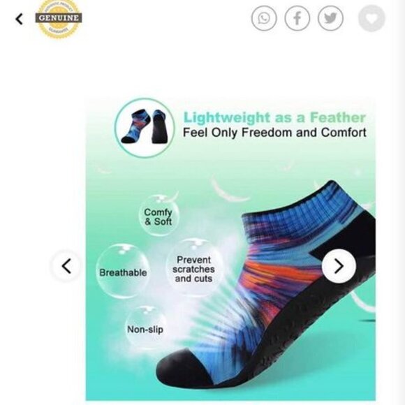 CHILDRENS beach water socks- NWOT. Perfect for outdoors/nature walks. Size 23 sm - Picture 2 of 11